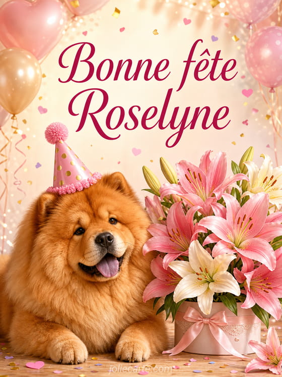 Carte bonne fĂȘte Roselyne
