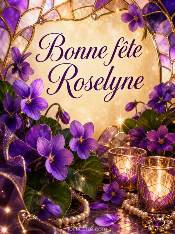 Carte bonne fĂȘte Roselyne