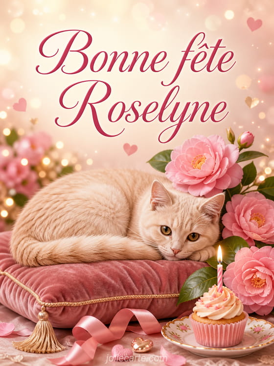 Carte bonne fĂȘte Roselyne