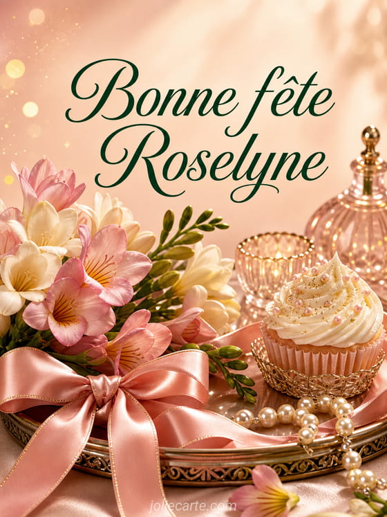 Carte bonne fĂȘte Roselyne