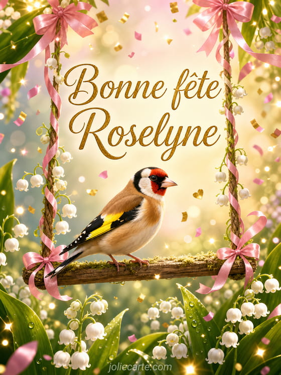 Carte bonne fĂȘte Roselyne