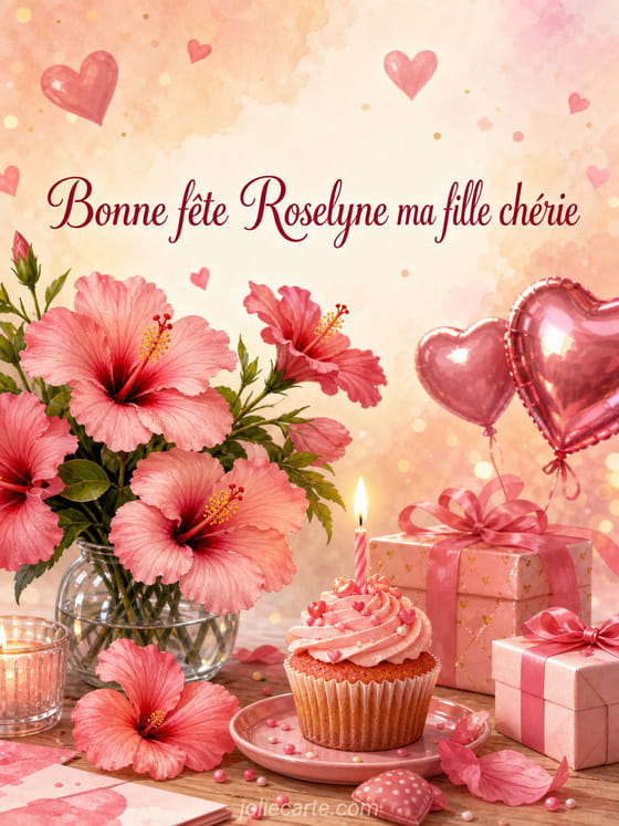 Carte bonne fĂȘte Roselyne