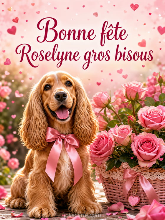 Carte bonne fĂȘte Roselyne