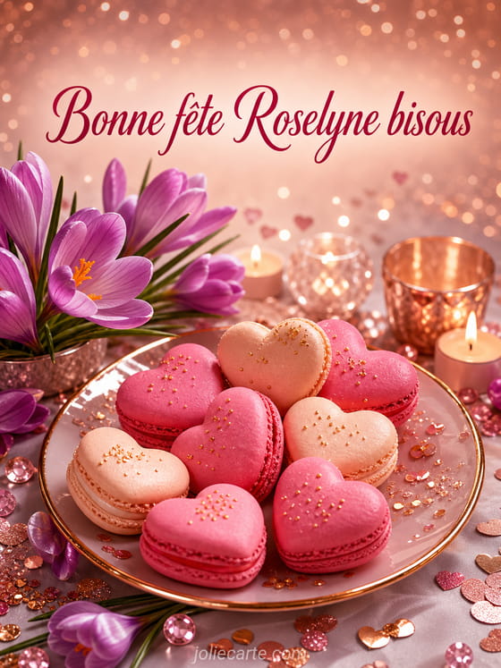 Carte bonne fĂȘte Roselyne