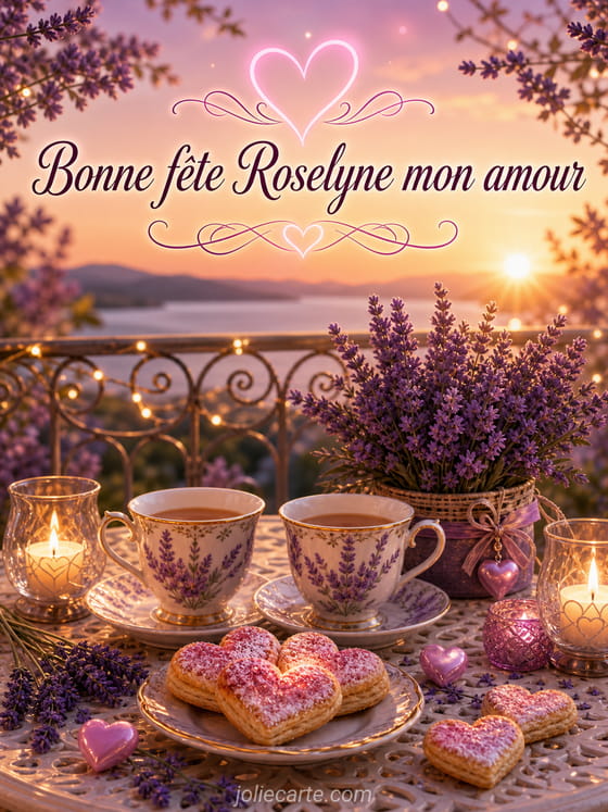 Carte bonne fĂȘte Roselyne