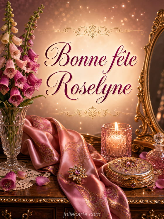 Carte bonne fĂȘte Roselyne