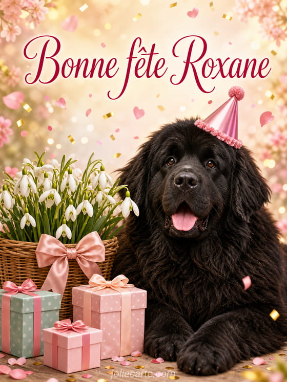 Carte bonne fête Roxane