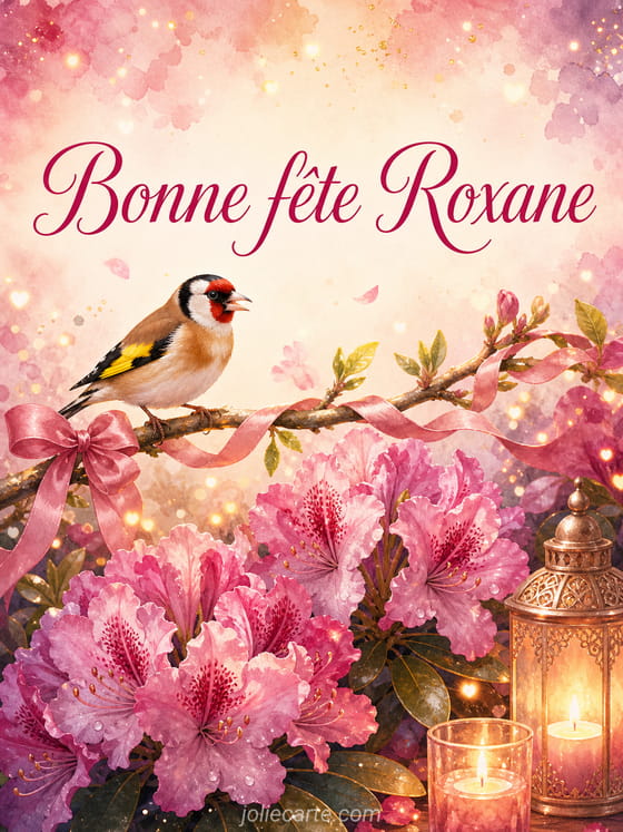 Carte bonne fête Roxane