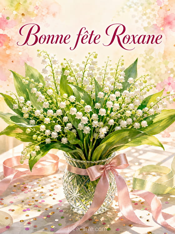Carte bonne fête Roxane