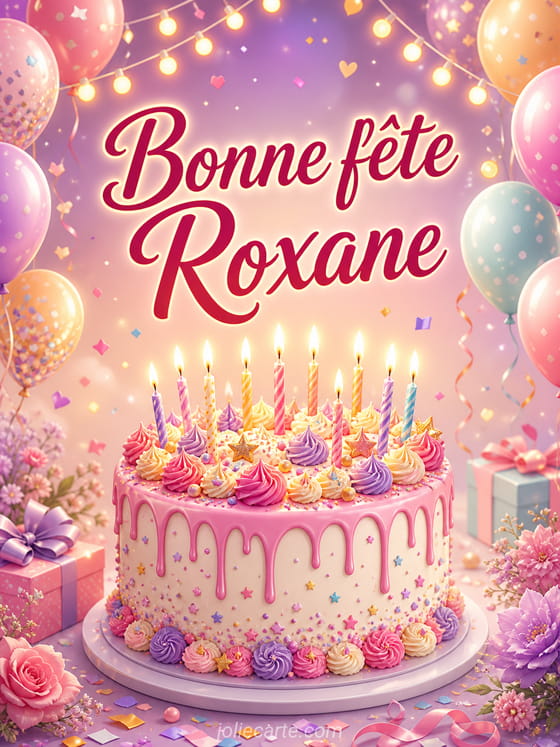 Carte bonne fête Roxane