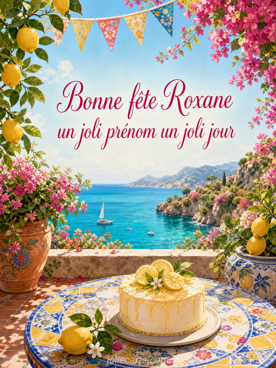Carte bonne fête Roxane