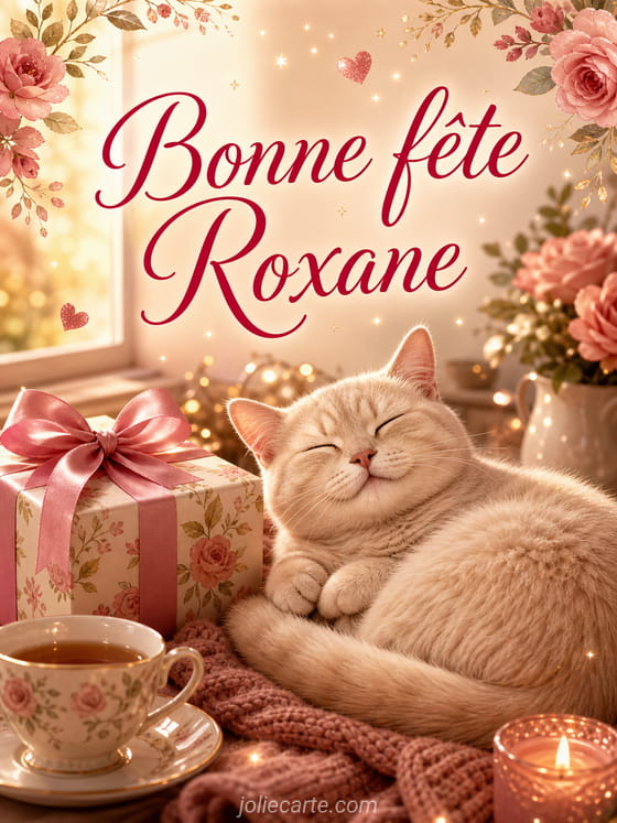 Carte bonne fête Roxane