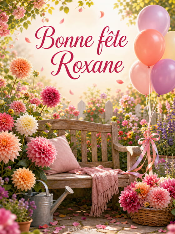 Carte bonne fête Roxane