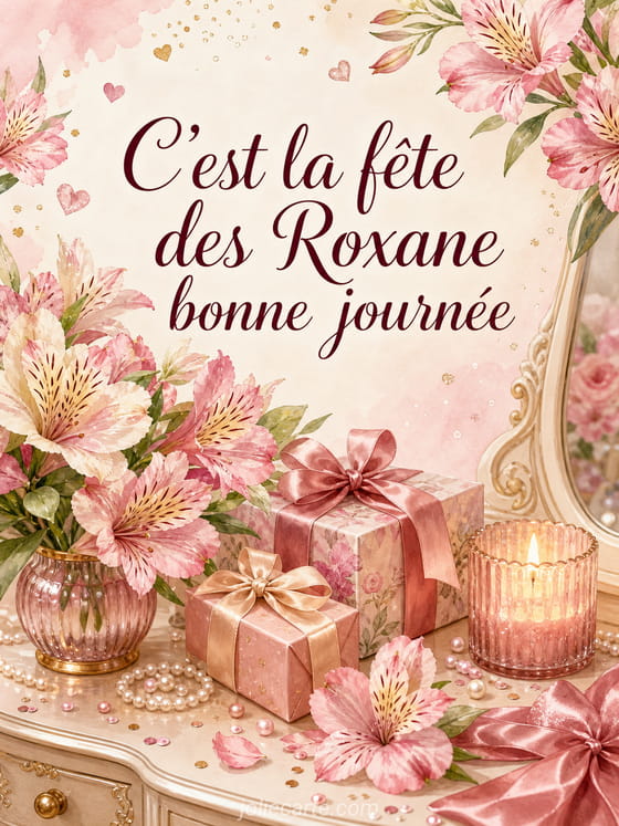 Carte bonne fête Roxane