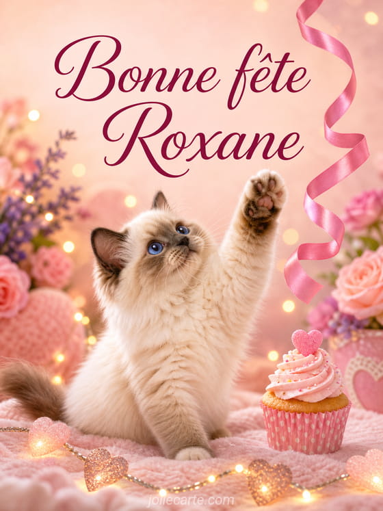 Carte bonne fête Roxane