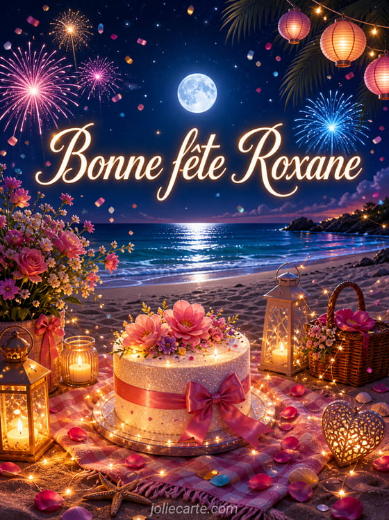 Carte bonne fête Roxane