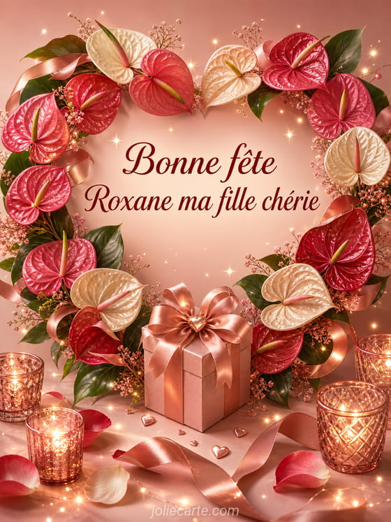 Carte bonne fête Roxane