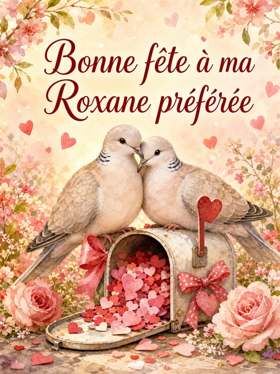 Carte bonne fête Roxane