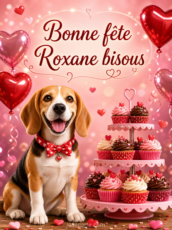Carte bonne fête Roxane