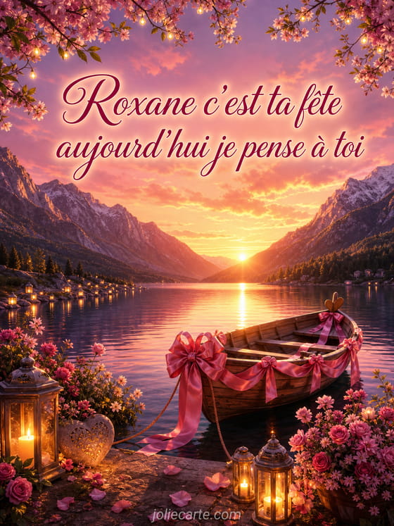 Carte bonne fête Roxane