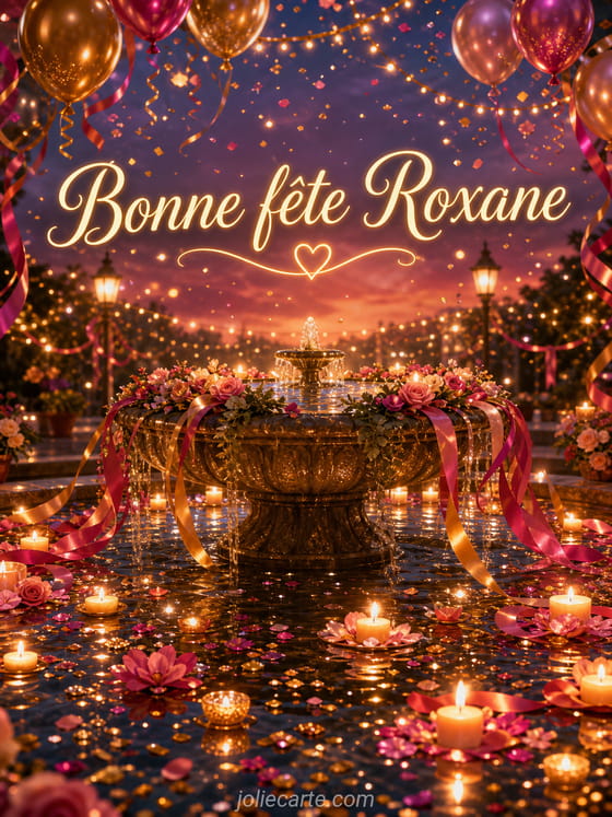 Carte bonne fête Roxane