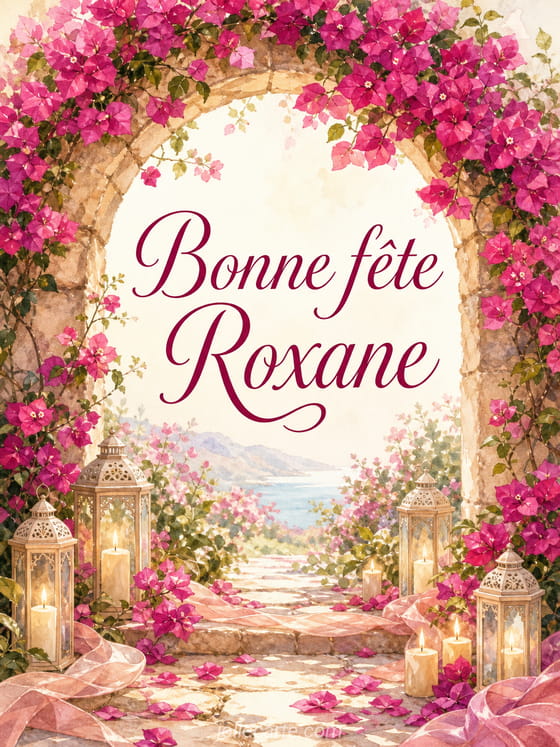 Carte bonne fête Roxane