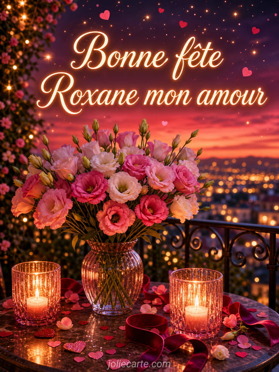 Carte bonne fête Roxane