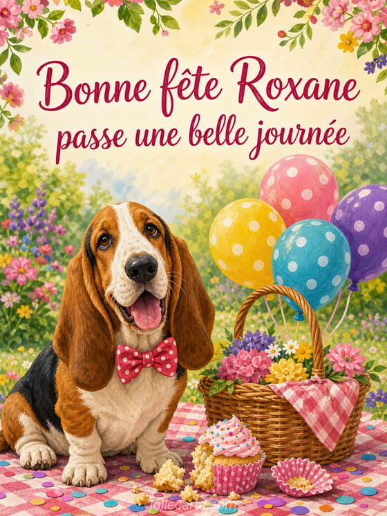 Carte bonne fête Roxane