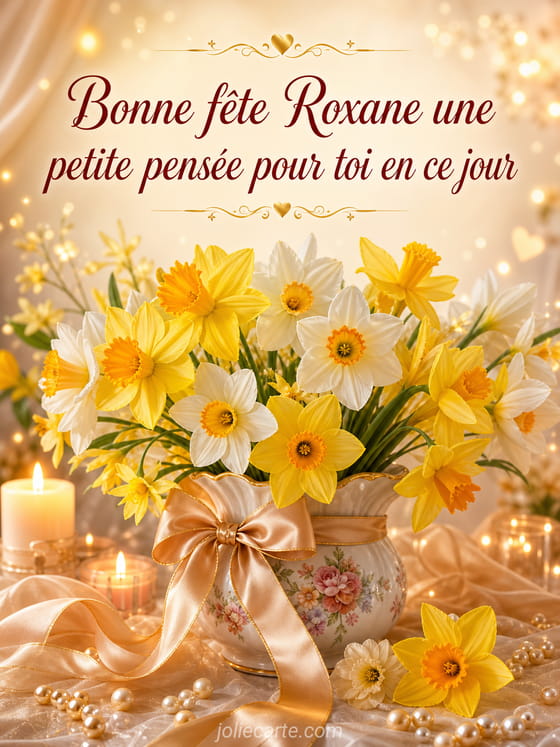 Carte bonne fête Roxane