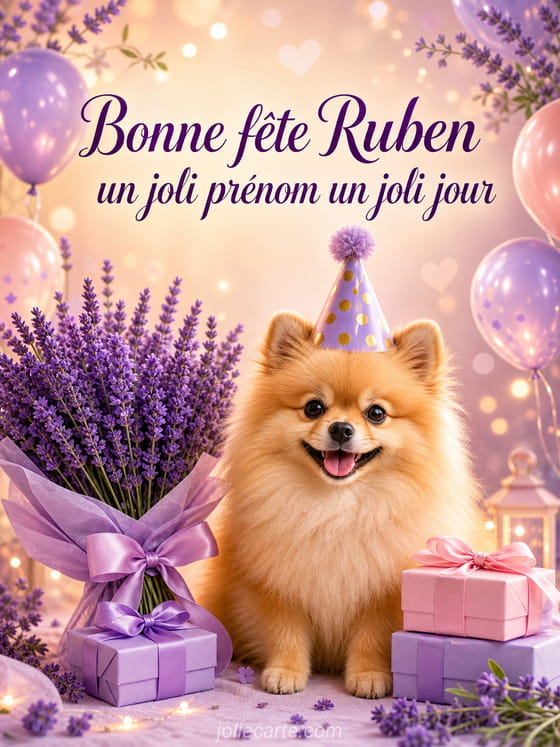 Carte bonne fĂȘte Ruben