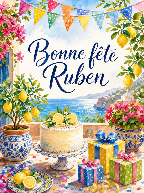Carte bonne fĂȘte Ruben
