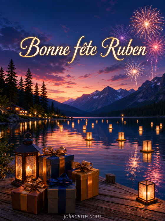 Carte bonne fĂȘte Ruben