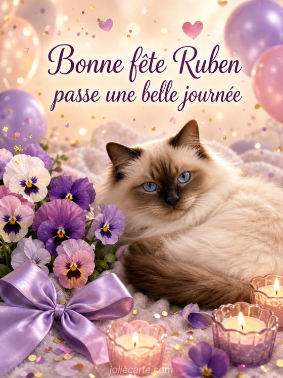 Carte bonne fĂȘte Ruben