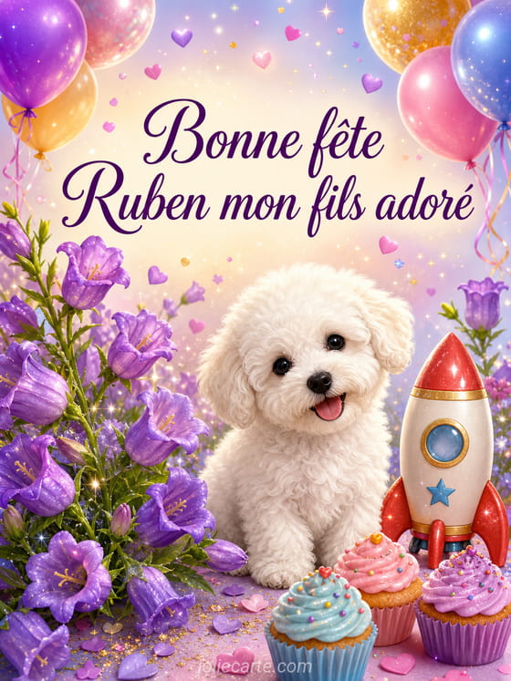 Carte bonne fĂȘte Ruben