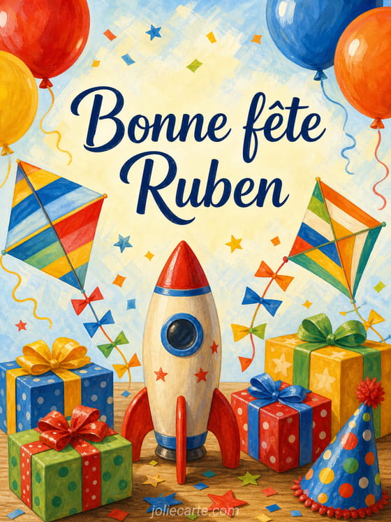 Carte bonne fĂȘte Ruben