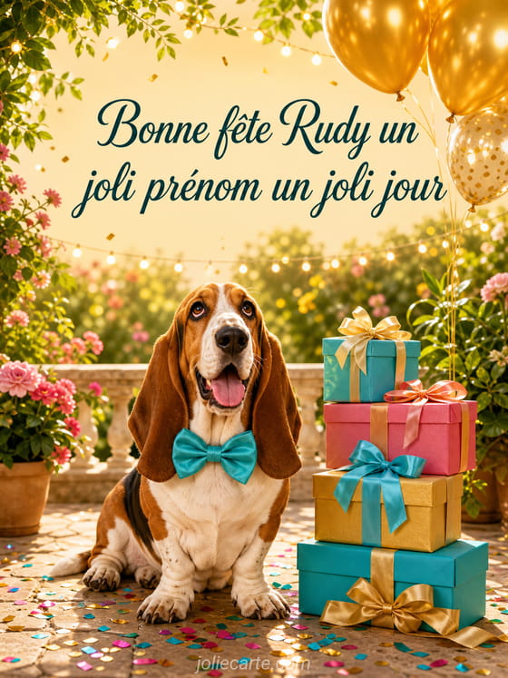Carte bonne fĂȘte Rudy