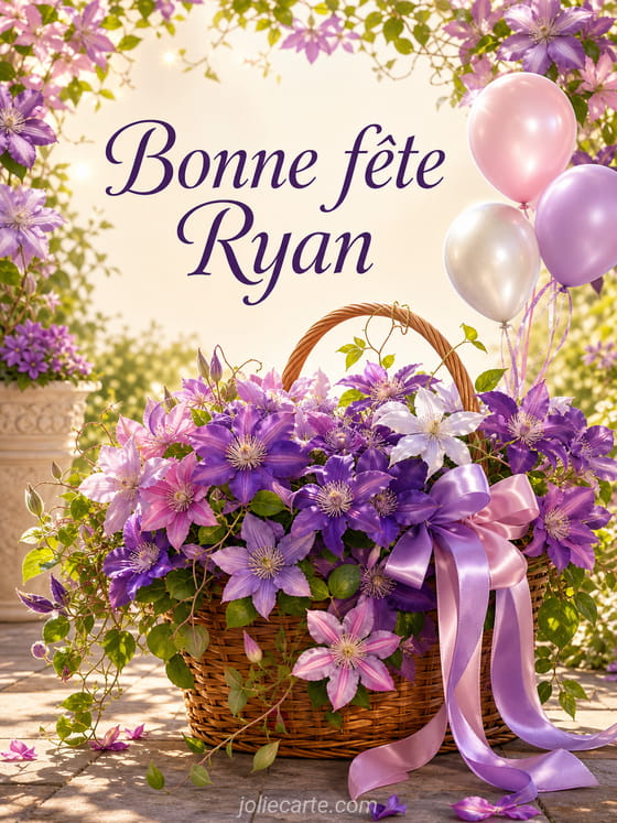 Carte bonne fĂȘte Ryan