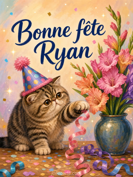 Carte bonne fĂȘte Ryan