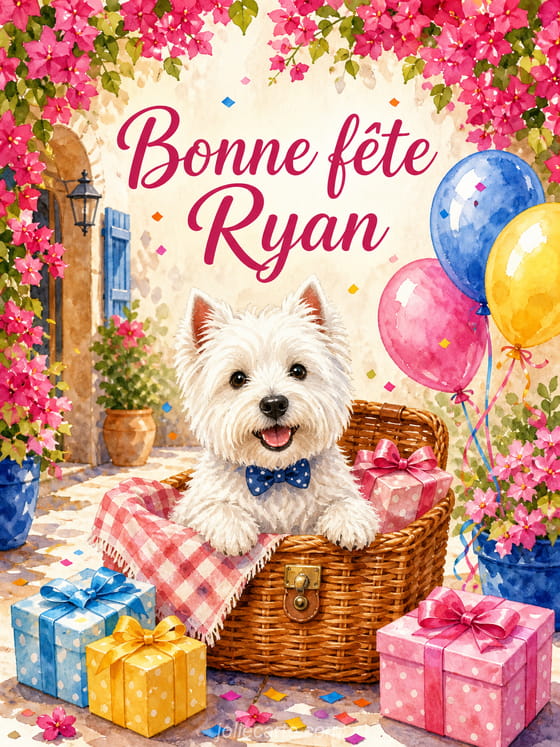 Carte bonne fĂȘte Ryan