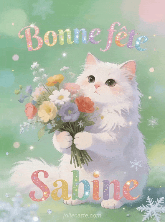 Bonne fête Sabine - Sabine gif bonne fete