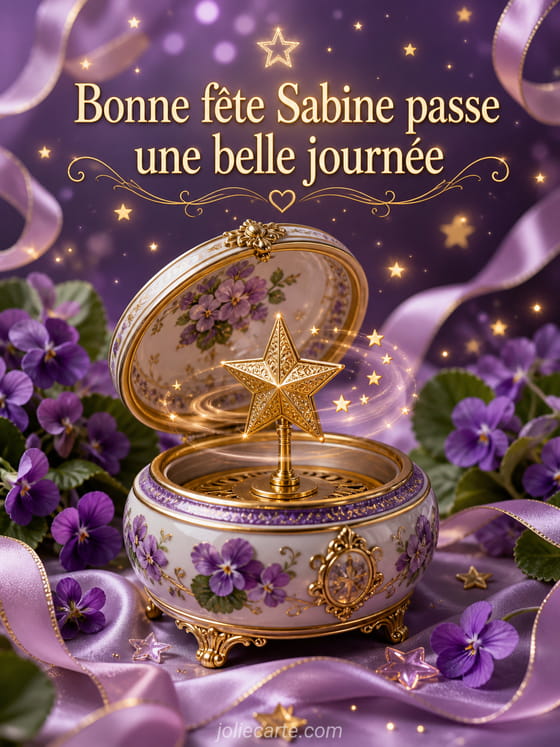 Carte bonne fête Sabine