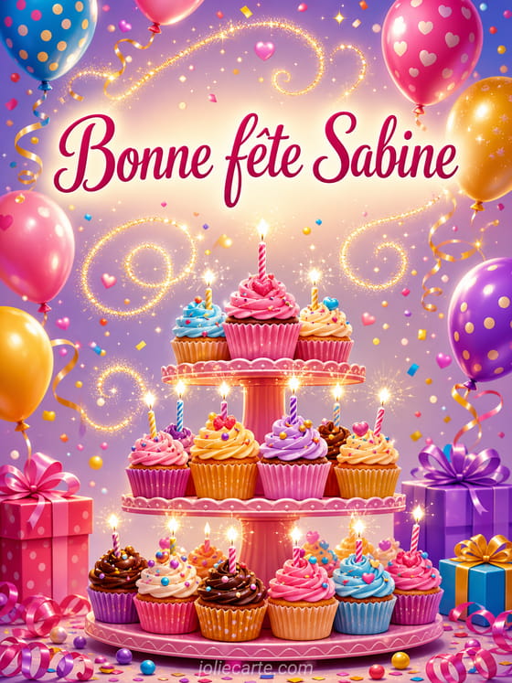 Carte bonne fête Sabine