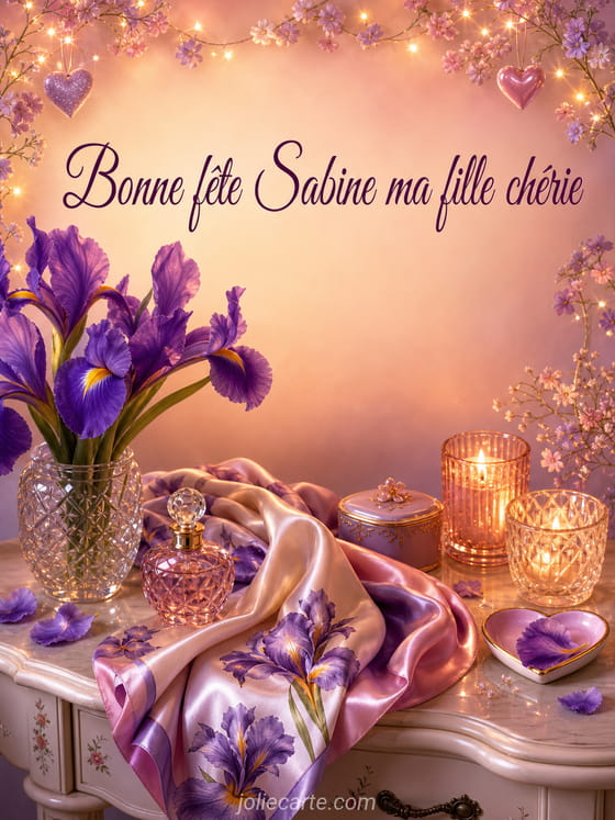Carte bonne fête Sabine