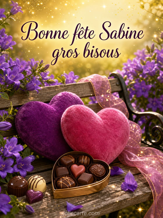 Carte bonne fête Sabine