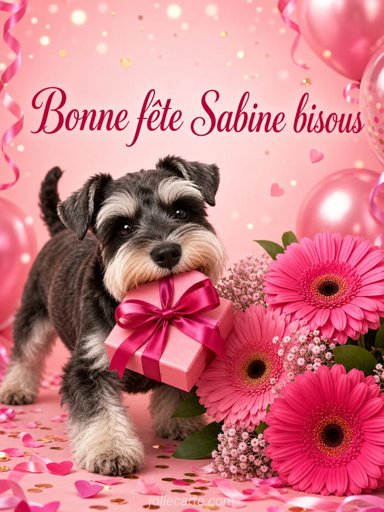Carte bonne fête Sabine