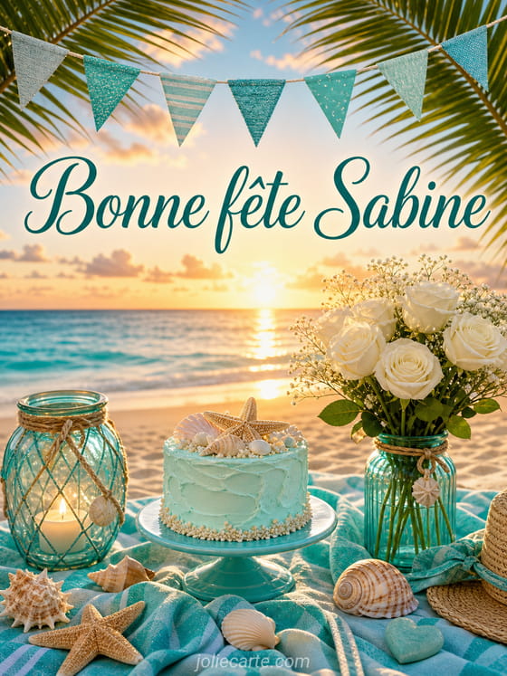 Carte bonne fête Sabine