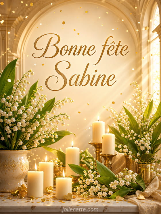 Carte bonne fête Sabine