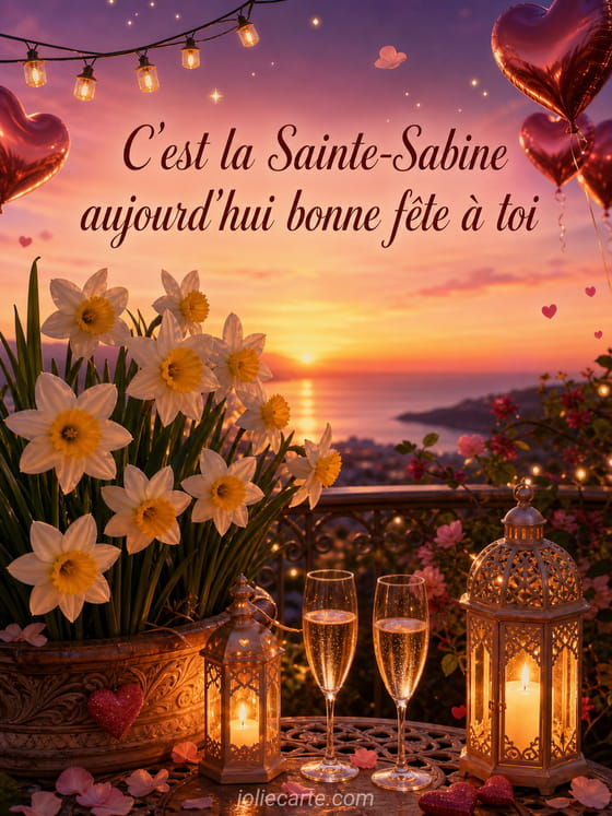 Carte bonne fête Sabine
