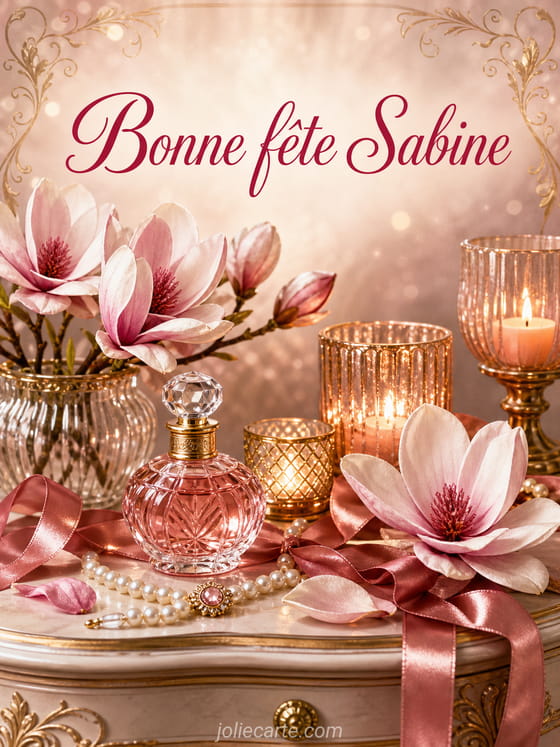Carte bonne fête Sabine
