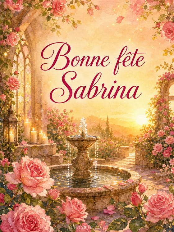 Carte bonne fête Sabrina